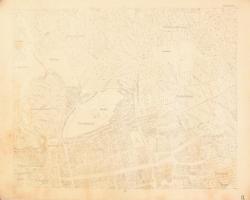 cca 1890-1900 3 db nagyméretű helyrajzi térkép: Törökbálint, Budaörs és környéke, feltekerve, kis szakadásokkal, foltokkal, 77x59 cm