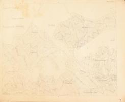 cca 1890-1900 3 db nagyméretű helyrajzi térkép: Törökbálint, Budaörs és környéke, feltekerve, kis sz...