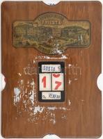 cca 1960 Trieszti sörgyár - Fabbrica Birra Trieste mechanikus fali naptár. 37x26 cm Foltos.
