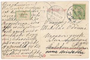 1909 Miskolc, száz év múlva, (a jövőben montázs) Sport egylet léghajó állomása, Léghajó-gyár, Pannon...