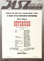 1986 József Attila Színház, Kiss Dénes: Héterősek előadás plakátja, feltekerve, 69x48,5 cm