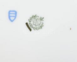 Cseh Altwien bonbonier és kínálótál, matricás mitológia jelenettel díszített porcelán, kopásnyomokka...