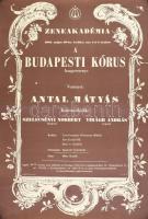1986 Zeneakadémia, a Budapesti Kórus hangversenye (vezényel: Antal Mátyás), plakát, feltekerve, 68,5x48 cm