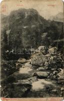 1907 Tátra, Magas-Tátra, Vysoké Tatry; Nagy-Tarpataki-völgy, Középorom, Lomnici-csúcs. Franz Pietschmann No. 2070. / Gr. Kohlbachtal / valley, mountain peaks (EM)