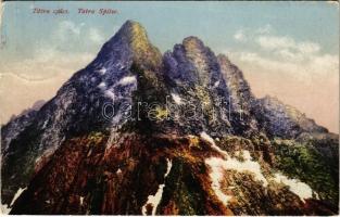 1918 Tátra, Magas-Tátra, Vysoké Tatry; Tátra-csúcs. Cattarino S. utóda Földes Samu kiadása / Tatra Spitze / mountain peak (EK)