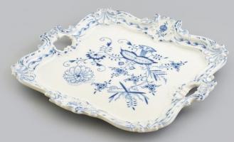 Meisseni nagy méretű porcelán tál, jelzett, másodosztály, hibátlan. 41x41 cm