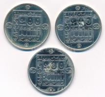 1985. 200Ft Ag (3xklf, kapszulában) "Természetvédelem - Mocsári Teknős, Vadmacska, Vidra" ...