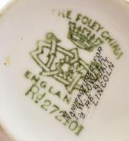 Angol Püspöki címeres teáscsésze, kézzel festett jelzett, kopásokkal, m: 6 cm