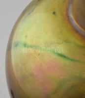 Zsolnay eozin / labrador mázas lámpa. cca 1930. Hibátlan. m: 34-68 cm