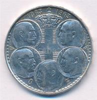 Görögország 1963. 30Dr Ag Centenárium - 5 király T:1- Greece 1963. 30 Drachmai Ag Centennial - 5 kings C:AU Krause KM# 86