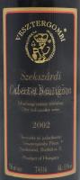 2002 Vesztergombi Szekszárdi Cabernet Sauvignon Barrique 2002, bontatlan palack száraz vörösbor, sza...