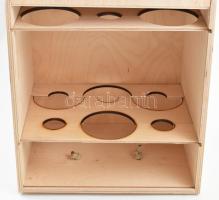 L Simon 6 palackos bortartó fadoboz, 35x28x17 cm