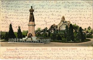 1905 Gödöllő, Erzsébet királyné (Sissi) szobor. Taussig Arthur 5118. Handcolorirte Künstlerkarte (EK)