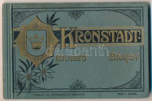 Brassó, Kronstadt, Brasov; Szecessziós leporello 14 képpel. Hiemesch / Art Nouveau leporello with 14 pictures (non PC)