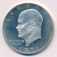 Amerikai Egyesült Államok 1971S 1$ Ag Eisenhower T:PP felszíni karcok  USA 1971S 1 Dollar Ag Eisenhower C:PP surface scratches  Krause KM#203a