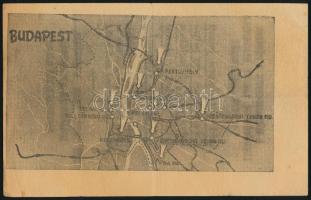 1944 A szövetségesek röplapja Budapest térképpel, hajtott
