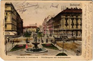 1904 Budapest VI. Gyár utca (Liszt Ferenc tér), Andrássy út, omnibusz Bensdorp Cacao reklámmal. Ganz Antal 4. (EM)