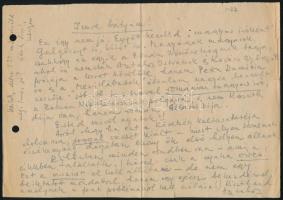 cca 1948 Asztalos István (1909-1960) író levele Varga Imre (1919-1989) író részére