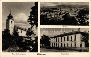 1938 Kisterenye, Kis-Terenne (Bátonyterenye); Római katolikus templom, elemi iskola