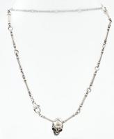 Ezüst (Ag) koponyás nyaklánc nettó: 11,9 g jelzett, h: 37 cm