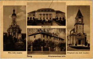 1943 Dorog, Római katolikus és Bányászok római katolikus temploma, Munkásotthon, Bányaigazgatósági épület (EK)