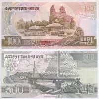 Észak Korea 1992. 100W + 2007. 500W T:I
North Korea 1992. 100 Won + 2007. 500 Won C:UNC
