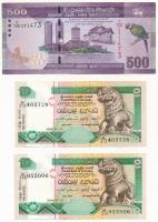 Srí Lanka 2004. 10R + 2007. 10R + 2016. 500R T:III Sri Lanka 2004. 10 Rupees + 2007. 10 Rupees + 2016. 500 Rupees C:F