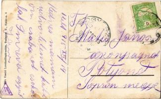 1915 Békéscsaba, motorállomás, városi vasút, kisvasút vasútállomás, vonat. Vasúti Levelezőlapárusítá...