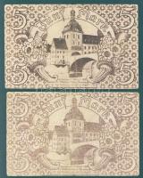 Német Birodalom/Weimari Köztársaság/Bamberg 1918. 5M fekete sorszámmal (2x) T:III