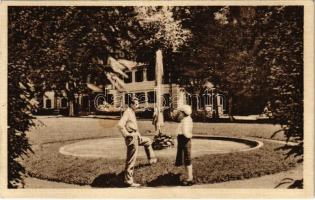 Lőcsefüred, Lőcse-fürdő, Levoca Kúpele; Vodotrysk / Szökőkút. Elek Singer kiadása / Springbrunnen / fountain (fl)