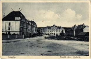 1947 Lőcse, Levoca; Skolské nám. / Iskola tér / School Square (EK)