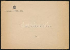 1960 Debreczeniné Huszár Klára (1919-2010) operarendező, műfordító szerződése az Állami Operaházzal
