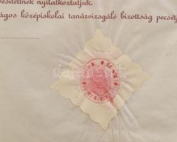 1916 Pergamen oklevél Beöthy Zsolt (1848-1922), Petz Gedeon (1863-1943) és Szinnyei József (1857-194...