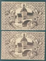 Német Birodalom/Weimari Köztársaság/Bamberg 1918. 5M fekete sorszámmal (2x) T:III