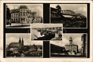 Komárom, Komárno; mozaiklap / multi-view postcard (EK)