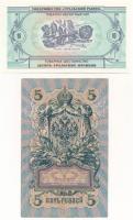 Orosz Birodalom 1909. 5R + 1917. 250R + Urál 1991. 10Fr T:I-III
Russian Empire 1909. 5 Rubles + 191...