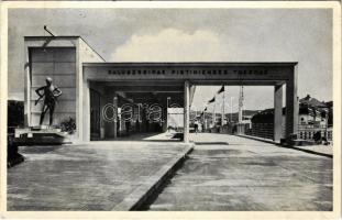 1931 Pöstyén, Piestany; Nová mostná kolonáda / Neue Brückenkolonnade / híd / bridge, spa (EK)