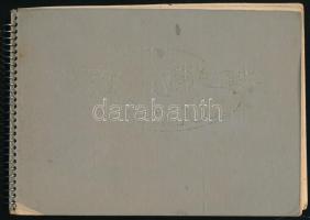 Szőnyi Jenő (1902-?): Vázlatfüzete 9 rajzzal. Tus, papír, jelzett, 17x13 cm