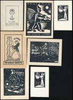 20 db különféle technikájú nagyrészt magyar (Dr. Lusztig István, Rudolf Ernő, Galambos Ferenc, Weil ...