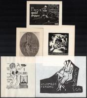 20 db különféle technikájú nagyrészt magyar (Dr. Lusztig István, Rudolf Ernő, Galambos Ferenc, Weil ...