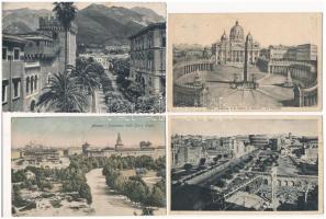 6 db RÉGI olasz város képeslap vegyes minőségben / 6 pre-1945 Italian town-view postcards in mixed quality