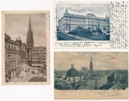 Wien, Vienna, Bécs; 3 pre-1945 postcards