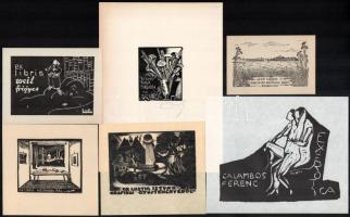 20 db különféle technikájú nagyrészt magyar (Dr. Lusztig István, Rudolf Ernő, Galambos Ferenc, Weil ...