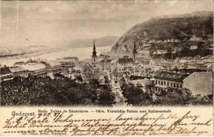 1902 Budapest I. Tabán, Rácváros, Rác templom, Citadella, építkezés. Ganz Antal 181. (fa)