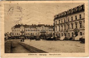 1931 Ungvár, Uzshorod, Uzhhorod, Uzhorod; Masarykovo nám. / tér, piac, üzletek / square, market, shops