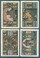 Német Birodalom/Weimari Köztársaság/Nürnberg 1921. 1M (4x) mind klf, komplett sor! T:I,I-