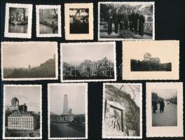 cca 1936-1939 Esztergomi részletek, 11 db fotó, 5×4 és 6×9 cm közötti méretekben