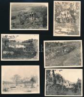 cca 1920 Szentendre környéke (Izbég, Kőhegy, Strázsahegy, stb.), 5 db fotó, 9×6 cm