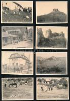 cca 1920 Felvidéki tájképek (Somoskővár, Szádelő, Torna vára, stb.), 14 db fotó, 6×9 cm