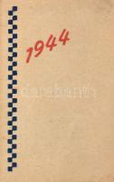 1944 Tárcanaptár, kissé kopott vászonkötésben